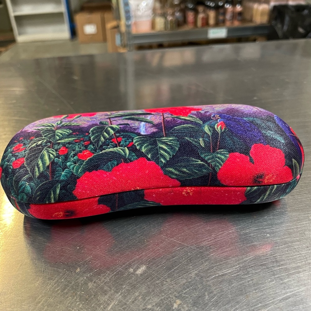 Floral eye glass case